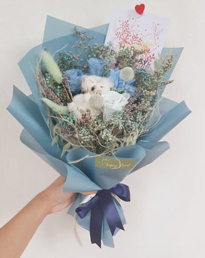 Shades of Blue - Happy Florals