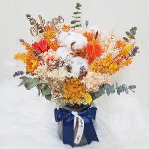Everlasting Bloom Vase - Orange - Happy Florals